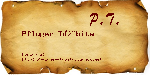 Pfluger Tábita névjegykártya